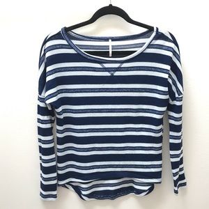 Blue and White Striped Long Sleeve